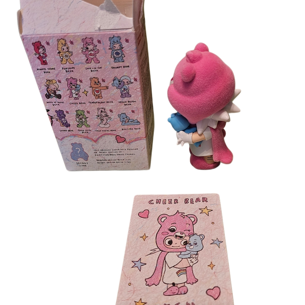 Pink and White Plush Doll with Blue Bear - Picture 3 of 5